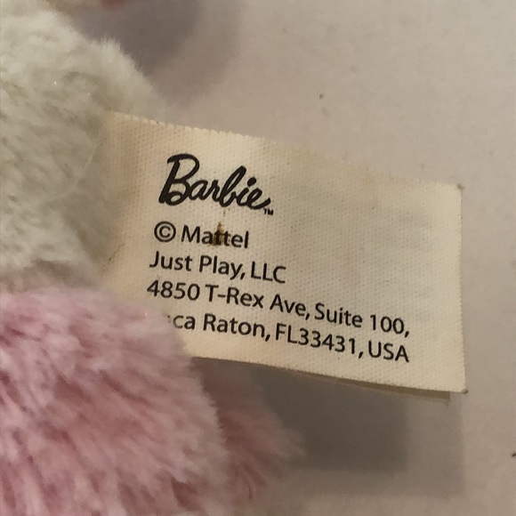 Barbie Pet Pink Poodle Blue Sparkly Eyes Just Play Mattel 7” Plush - Picture 4 of 5